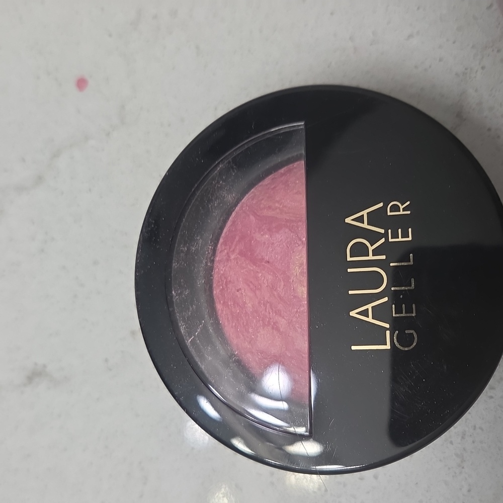 Laura Geller Baked Blush-N-Brighten Marbleized Blush In Sunlit Rose - Picture 7 of 7